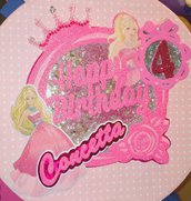 Cake topper per torte finte decorazioni feste a tema Barbie personalizzabili e riutilizzabili per decoro cameretta