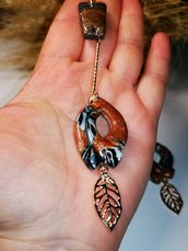 Orecchini pendenti in argilla polimerica/ orecchini stile boho/ idea regalo/ orecchini handmade