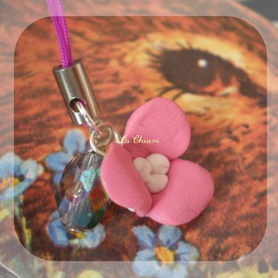 PINK FLOWER phonestrap PINK FLOWER phonestrap