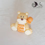 Cake topper animaletti lettere Orsetto con lettera e palloncino personalizzabile battesimo compleanno nascita