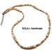 Collana da Uomo in Cocco naturale e perle tubolari di Bambù - MWN37
