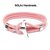 Bracciale avvolgente da Donna in Rosa con Coda di balena colore argento - UPB08