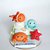 Cake topper pesci- tema mare - cake topper personalizzabile