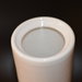 Portafiori vaso cilindrico in ceramica bianca cm 23x8d