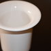 Bicchiere cilindrico svasato in ceramica bianco