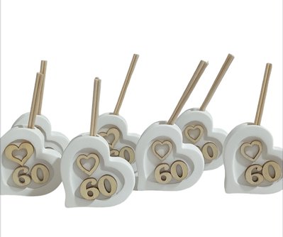Bomboniera Compleanno 60 Anni 50 Anni Numero 60 O 50 Legno Profuma 