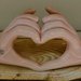Mani cuore porcellana capodimonte 