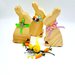 Coniglietto di Pasqua in legno tagliato a mano