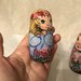 Matrioska bambola da collezione  di 5 pezzi dipinta "Fatina delle Rose con folletti"