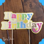 Scitta Happy Birthday cake topper