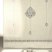 Tenda di Lino Ricamata a Mano cm. 240x310 ecru