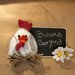 Ornamento lavagna pasquale con gallina pasquale 