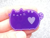 Stampo in Gomma Siliconica Pusheen Cuore