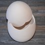 Uovo di pasqua a scatola in terracotta bianca cm 12