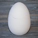 Uovo di pasqua a scatola in terracotta bianca cm 16