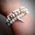 Bracciale "Pearl Fusion Tris" bianco