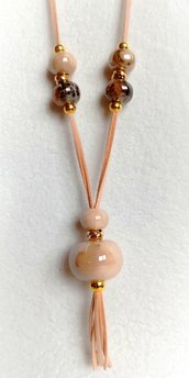 Collana  "Sirio "con perle di ceramica greca 