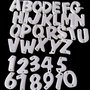 Alfabeto con numeri in  gesso ceramico profumato per il fai da te