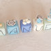 Cake topper elefante su cubi nome in scala di blu 8 lettere 8 cubi personalizzabile 