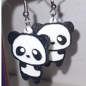 Orecchini pendenti con Panda