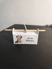 Scatolina bastoncino house box Minnie battesimo nascita evento compleanno scatola segnaposto 