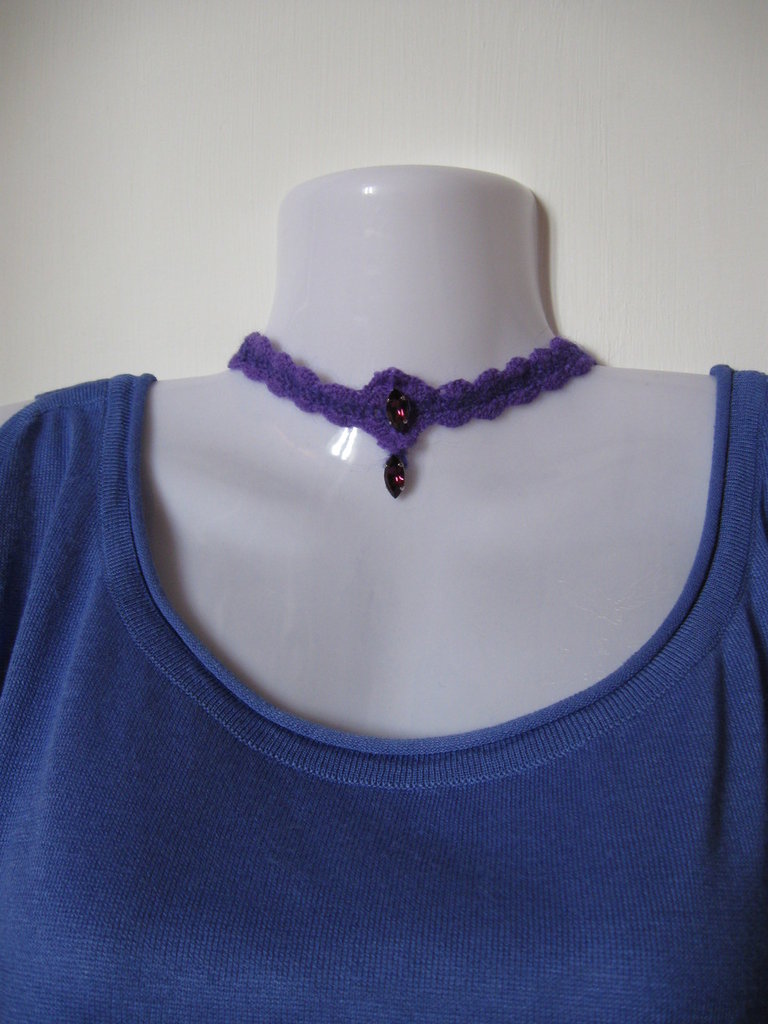 Ciondolo A Cuore Con Ametista Viola - Collana Con Ametista Viola - Foto 3