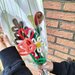 Mazzo di fiori in lana e alluminio fatti a mano / bouquet di fiori fatti a mano