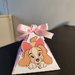 Piramide triangolino Lilli Lilly vagabondo cagnolina cane cuore tag segnaposto festa compleanno nascita battesimo 