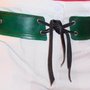 Cintura corsetto in cuoio verde