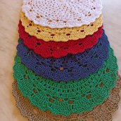 Sottopiatti colorati crochet