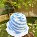 Cappello alla pescatore sfumato azzurro blu bianco