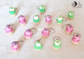 bomboniere cupcake portachiavi colorati personalizzabili