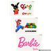 Astuccio bimbo bimba Super Mario Bros Bing Barbie personalizzato con nome