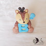 Cake topper animali del bosco cerbiatto animalietti lettere con palloncino personalizzabile