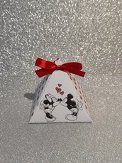 Scatolina gable box topolino Minnie sposi festa compleanno scatola confetti caramelle decorazione segnaposto festa 