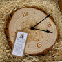 Orologio in tronco di legno personalizzato con incisione a fuoco Idea regalo Testimoni di Nozze e Sposi