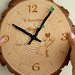 Orologio in tronco di legno personalizzato con incisione a fuoco Idea regalo Testimoni e sposi