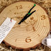 Orologio in tronco di legno personalizzato con incisione a fuoco Idea regalo Testimoni e sposi