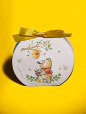 Scatolina Winnie the Pooh compleanno nascita battesimo api confetti caramelle 