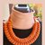 Collana in corda color terracotta 