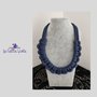 Collana in corda colore blu jeans 