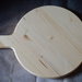 Tagliere in legno da cucina tondo con manico cm 30