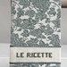 Libro delle ricette, ricettario elegante, libro di tessuto 