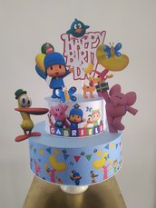 Pocoyo Torta Finta Compleanno