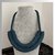 Collana in corda blu pavone 