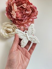 bomboniera segnaposto  farfalla in gesso ceramico
