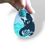 H2o Medaglione Sirena Ciondolo 3 PCS Collana Con Sirena Elegante Multifunzionale per Donne e Ragazze (Blu Rosso e Bianco
