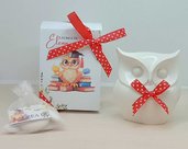 Bomboniera personalizzata scatola gufo in Ceramica