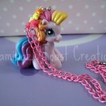 Little Pony Rainbow Dash - Set di collana e orecchini con ciondolo a forma di arcobaleno, osfm, smalto, A