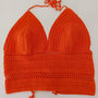 TOP DONNA IN COTONE COLOR ARANCIO